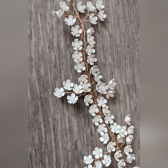 Bridal Hair Vine Babys Breath Headpiece Accessory Handmade NWOT! - Picture 7 of 7